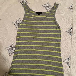 Active - Gray and green striped tank top